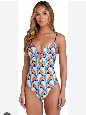 La blanca , sunshine  79 hang loose o ring one piece swimsuit Size 2 NWT